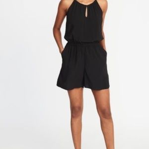 Black Spaghetti Strap Romper